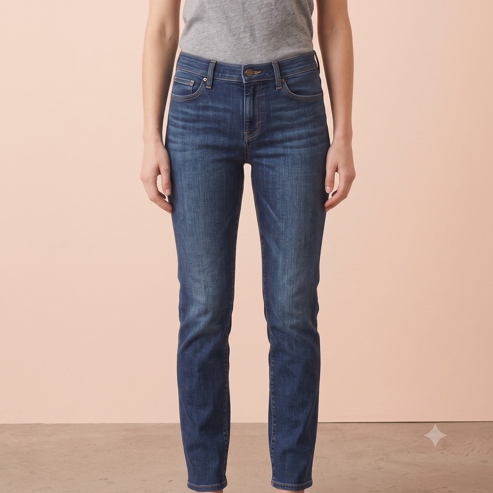 Lucky Brand Charlie Skinny Jeans Women 12/31 Long Dark Wash‎ Stretch Denim EUC